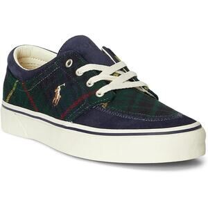 Polo Ralph Lauren Mens Faxon X Tartan Navy Plaid Lace Up Sneaker Shoes Sz 11.5